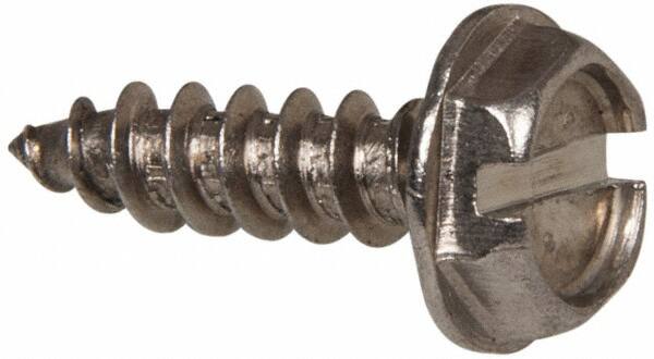 Sheet Metal Screw: #6, Hex Washer Head, Slotted MPN:R58005290