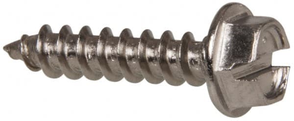 Sheet Metal Screw: #8, Hex Washer Head, Slotted MPN:R58005308