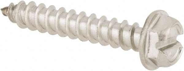 Sheet Metal Screw: #8, Hex Washer Head, Slotted MPN:R58005310