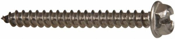 Sheet Metal Screw: #8, Hex Washer Head, Slotted MPN:R58005314
