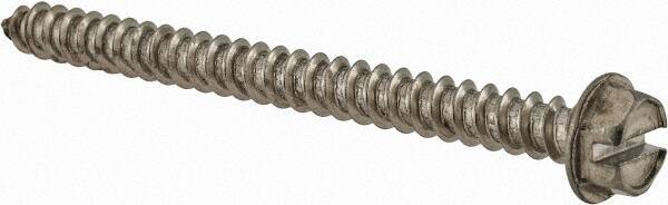 Sheet Metal Screw: #8, Hex Washer Head, Slotted MPN:R58005316