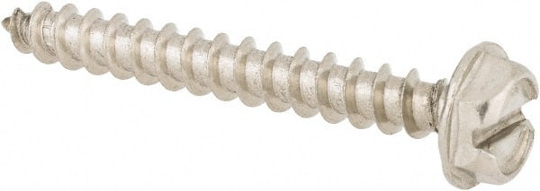 Sheet Metal Screw: #10, Hex Washer Head, Slotted MPN:R58005326