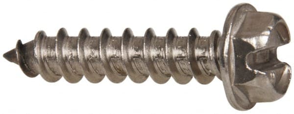 Sheet Metal Screw: #12, Hex Washer Head, Slotted MPN:R58005334