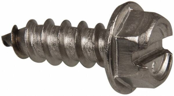 Sheet Metal Screw: #14, Hex Washer Head, Slotted MPN:R58005342