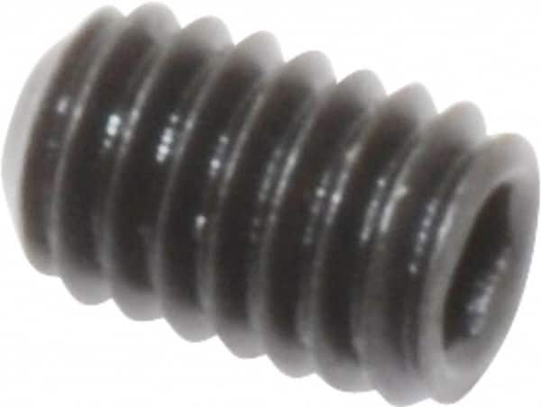 Set Screw: M4 x 0.70 x 6 mm, Cup Point, Alloy Steel, Grade 14.9 (45H) MPN:533020P