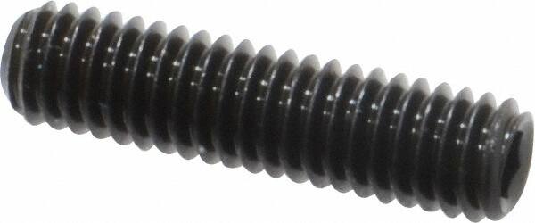 Set Screw: M4 x 0.70 x 16 mm, Flat Point, Alloy Steel, Grade 14.9 (45H) MPN:832028PR