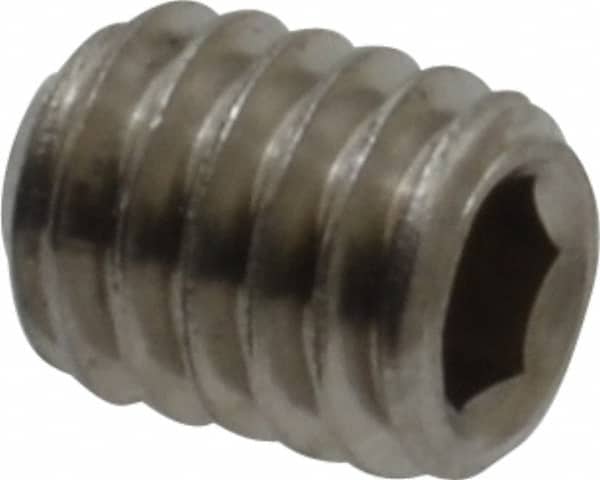Set Screw: M4 x 0.70 x 5 mm, Cup Point, Stainless Steel, Grade 18-8 & Austenitic Grade A2 MPN:SS6X04005-100BX