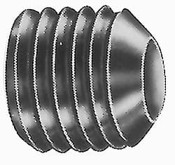 Set Screw: M6 x 1.00 x 50 mm, Cup Point, Stainless Steel, Grade 18-8 & Austenitic Grade A2 MPN:SS6X06050-025BX