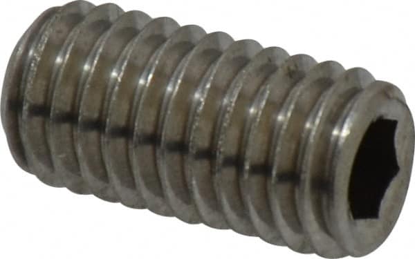 Set Screw: M8 x 1.25 x 16 mm, Cup Point, Stainless Steel, Grade 18-8 & Austenitic Grade A2 MPN:SS6X08016-100BX