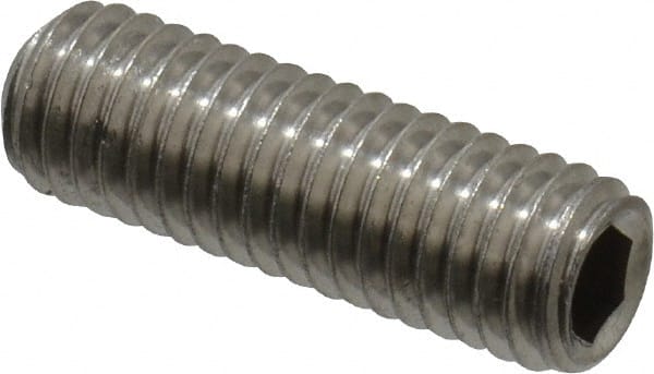 Set Screw: M8 x 1.25 x 25 mm, Cup Point, Stainless Steel, Grade 18-8 & Austenitic Grade A2 MPN:SS6X08025-100BX
