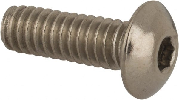 Button Socket Cap Screw: #8-32 x 1/2, Stainless Steel, Uncoated MPN:062029PR