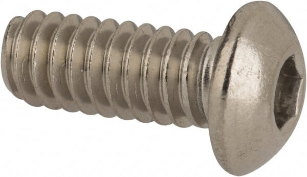 Button Socket Cap Screw: 1/4-20 x 5/8, Stainless Steel, Uncoated MPN:062070PS