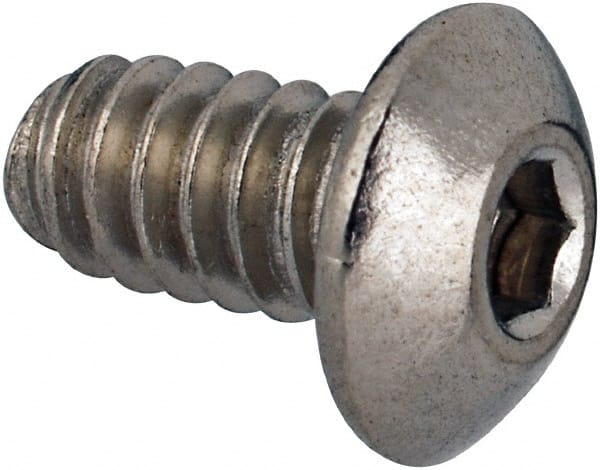 Button Socket Cap Screw: #6-32 x 1/4, Stainless Steel, Uncoated MPN:063022PR