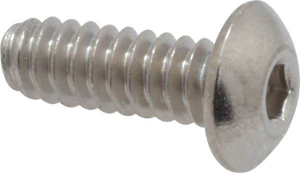 Button Socket Cap Screw: #6-32 x 3/8, Stainless Steel, Uncoated MPN:063023PR