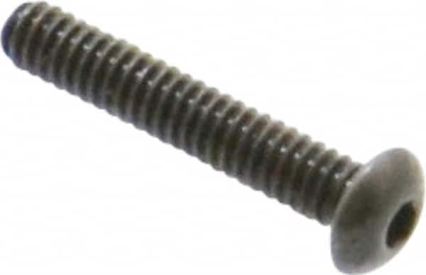 Button Socket Cap Screw: #2-56 x 1/2, Alloy Steel, Black Oxide Coated MPN:201012PR