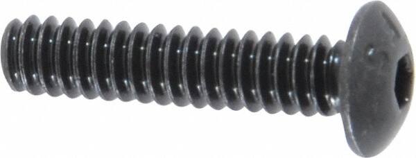 Button Socket Cap Screw: #6-32 x 5/8, Alloy Steel, Black Oxide Coated MPN:201023PR