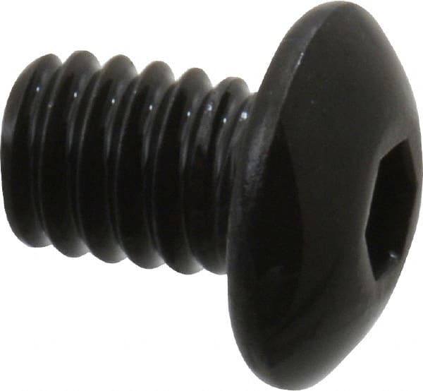 Button Socket Cap Screw: #8-32 x 1/4, Alloy Steel, Black Oxide Coated MPN:201024P