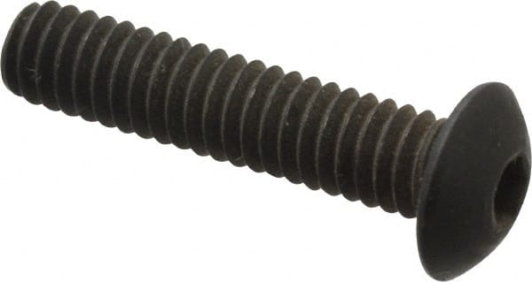 Button Socket Cap Screw: #8-32 x 3/4, Alloy Steel, Black Oxide Coated MPN:201046PR