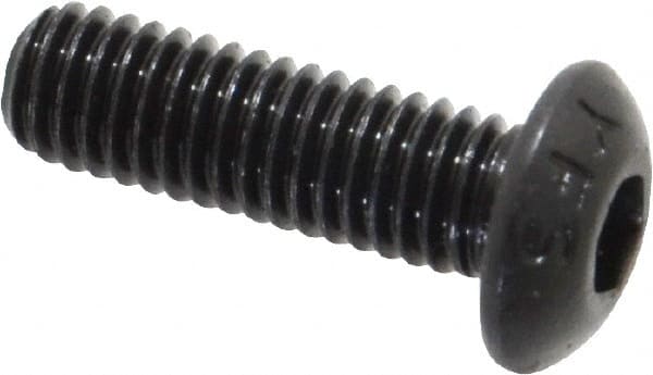 Button Socket Cap Screw: #10-32 x 5/8, Alloy Steel, Black Oxide Coated MPN:201073PR