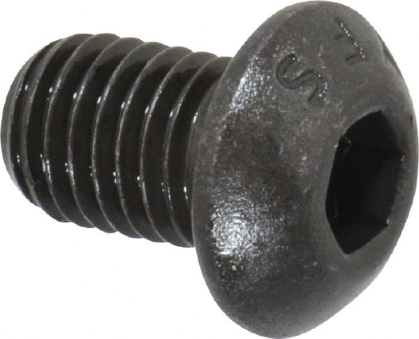 Button Socket Cap Screw: 1/4-28 x 3/8, Alloy Steel, Black Oxide Coated MPN:201105PR