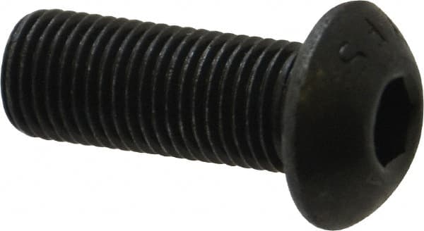 Button Socket Cap Screw: 3/8-24 x 1, Alloy Steel, Black Oxide Coated MPN:201185PR