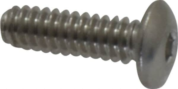 Button Socket Cap Screw: #4-40 x 3/8, Stainless Steel MPN:3ssbs04c006