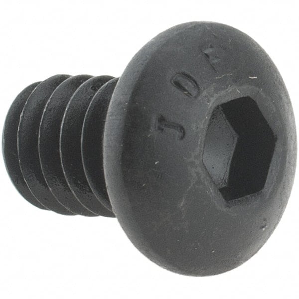 Button Socket Cap Screw: 1/4-20 x 3/8, Alloy Steel, Black Oxide Coated MPN:40874