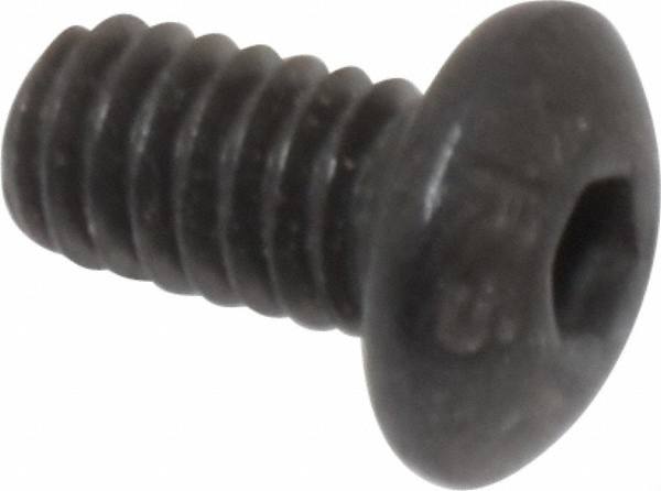 Button Socket Cap Screw: #8-32 x 5/16, Alloy Steel, Black Oxide Coated MPN:701073PR