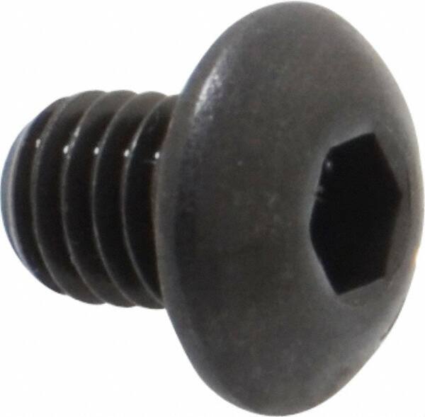 Button Socket Cap Screw: #10-32 x 1/4, Alloy Steel, Black Oxide Coated MPN:88546395