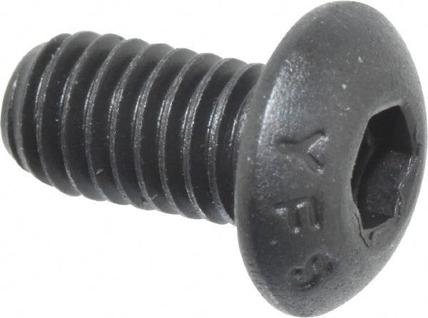 Button Socket Cap Screw: #10-32 x 3/8, Alloy Steel, Black Oxide Coated MPN:88546403