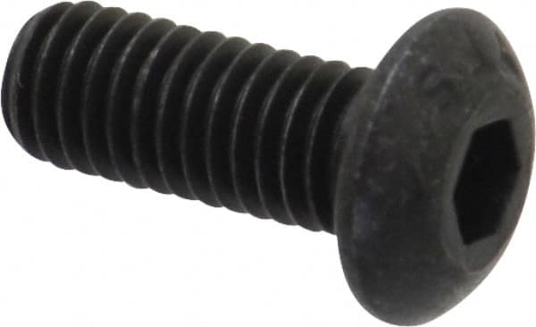 Button Socket Cap Screw: #10-32 x 1/2, Alloy Steel, Black Oxide Coated MPN:88546411