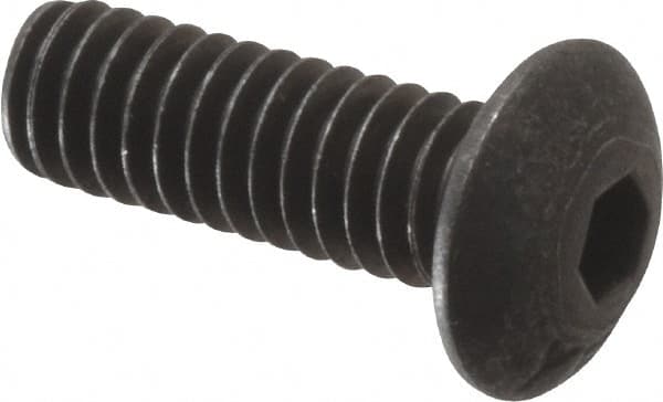 Button Socket Cap Screw: #8-32 x 1/2, Alloy Steel, Black Oxide Coated MPN:88546528