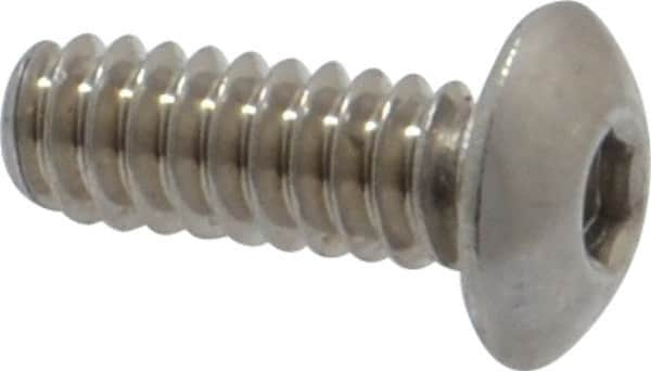 Button Socket Cap Screw: #4-40 x 5/16, Stainless Steel, Uncoated MPN:93051