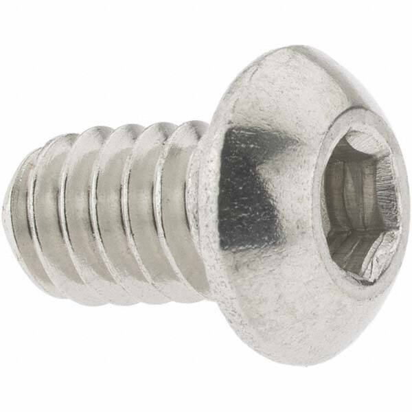 Button Socket Cap Screw: 1/4-20 x 3/8, Stainless Steel MPN:93105