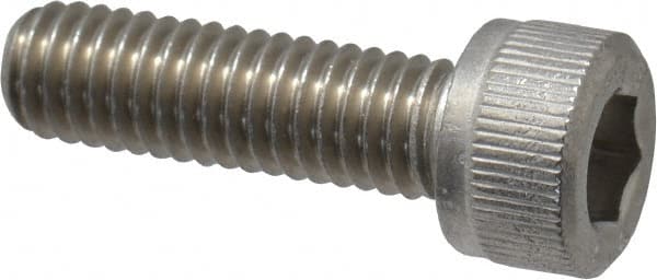 Socket Cap Screw: M2 x 0.4, 6 mm Length Under Head, Socket Cap Head, Hex Socket Drive, Stainless Steel, Uncoated MPN:SCXX202006-050B