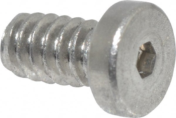 Low Head Socket Cap Screw: M4 x 0.7, 10 mm Length Under Head, Low Socket Cap Head, Hex Socket Drive, Stainless Steel, Uncoated MPN:LHS4X04010-050B