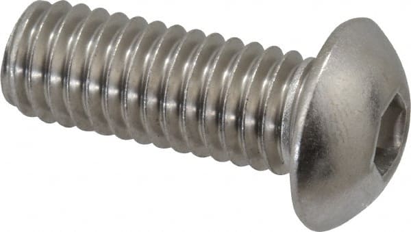 Button Socket Cap Screw: 3/8-16 x 1, Stainless Steel MPN:R63062028