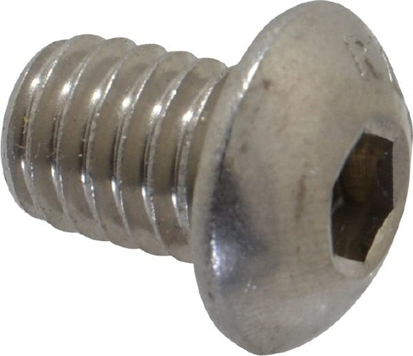 Button Socket Cap Screw: 3/8-16 x 1/2, Stainless Steel MPN:R63062470