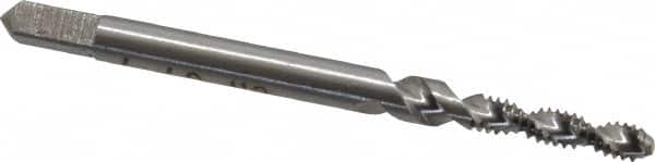 Spiral Flute Tap: #4-40 UNC, 2 Flutes, Bottoming, 2B/3B Class of Fit, High Speed Steel, Bright/Uncoated MPN:MSC-04609459