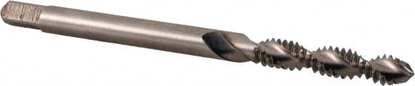 Spiral Flute Tap: #6-32, UNC, 2 Flute, Modified Bottoming, 2B Class of Fit, High Speed Steel, Bright/Uncoated MPN:MSC-04609632