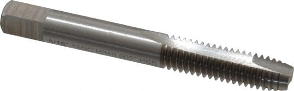 Spiral Point Tap: 5/16-18, UNC, 2 Flutes, Plug, High Speed Steel, Bright Finish MPN:JY4761185