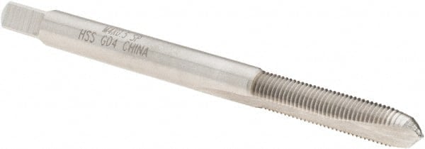 Spiral Point Tap: M4 x 0.5, Metric Fine, 2 Flutes, Plug, High Speed Steel, Bright Finish MPN:JY63326730