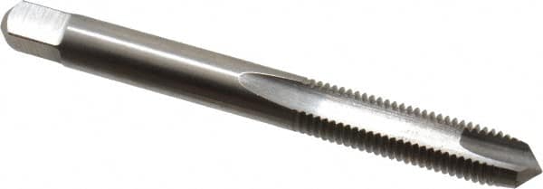 Spiral Point Tap: 1/4-28, UNF, 2 Flutes, Plug, High Speed Steel, Bright Finish MPN:JY8962615