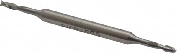 Square End Mill: 3/32'' Dia, 9/32'' LOC, 3/16'' Shank Dia, 2-5/8'' OAL, 2 Flutes, Cobalt MPN:544-0093