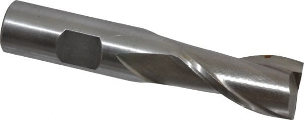 Square End Mill: 11/16'' Dia, 1-5/16'' LOC, 5/8'' Shank Dia, 3-7/16'' OAL, 2 Flutes, High Speed Steel MPN:720-1059