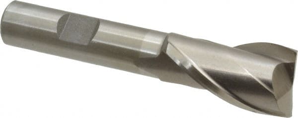 Square End Mill: 3/4'' Dia, 1-5/16'' LOC, 1/2'' Shank Dia, 3-5/16'' OAL, 2 Flutes, High Speed Steel MPN:720-1063