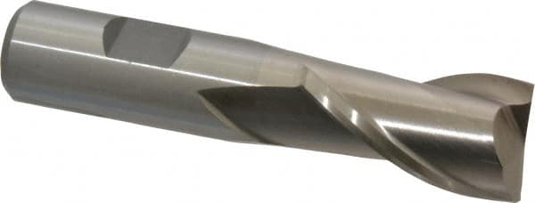 Square End Mill: 7/8'' Dia, 1-1/2'' LOC, 3/4'' Shank Dia, 3-3/4'' OAL, 2 Flutes, High Speed Steel MPN:720-1085