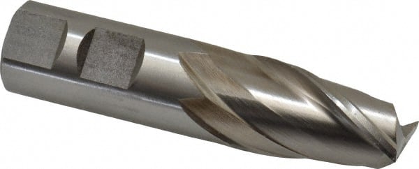 Square End Mill: 7/8'' Dia, 1-1/2'' LOC, 7/8'' Shank Dia, 3-3/4'' OAL, 2 Flutes, High Speed Steel MPN:720-1087