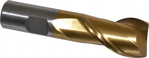 Square End Mill: 1'' Dia, 1-1/2'' LOC, 3/4'' Shank Dia, 3-3/4'' OAL, 2 Flutes, High Speed Steel MPN:722-1103