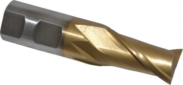 Square End Mill: 1'' Dia, 1-5/8'' LOC, 1'' Shank Dia, 4-1/8'' OAL, 2 Flutes, High Speed Steel MPN:722-1107